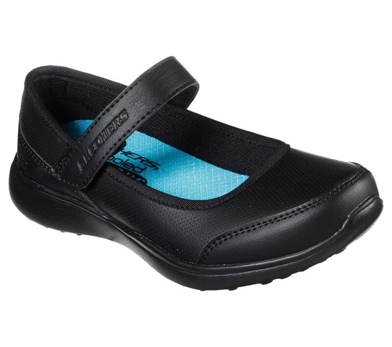 Skechers Flickor Svarta Fritidsskor - Microstrides - Class Spirit - Sverige (BNTWP-0639)
